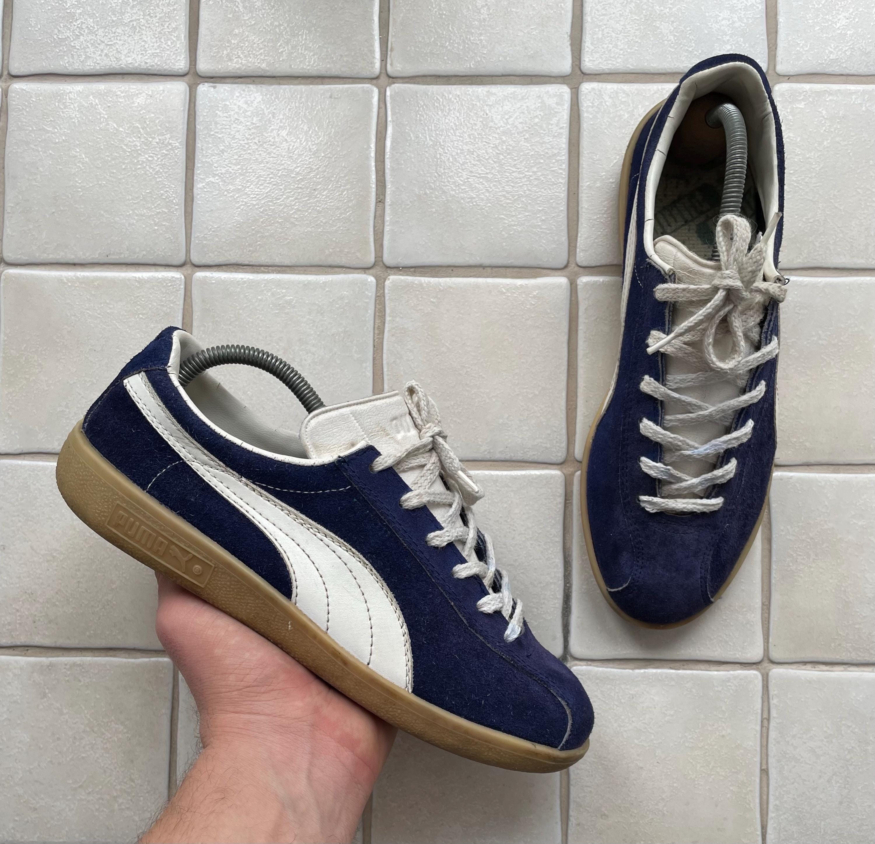 Vintage 70s Puma Blue Star Suede Sneakers - Etsy