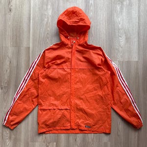 Vintage 70-80s Adidas Ventex Orange Windbreaker Track Jacket