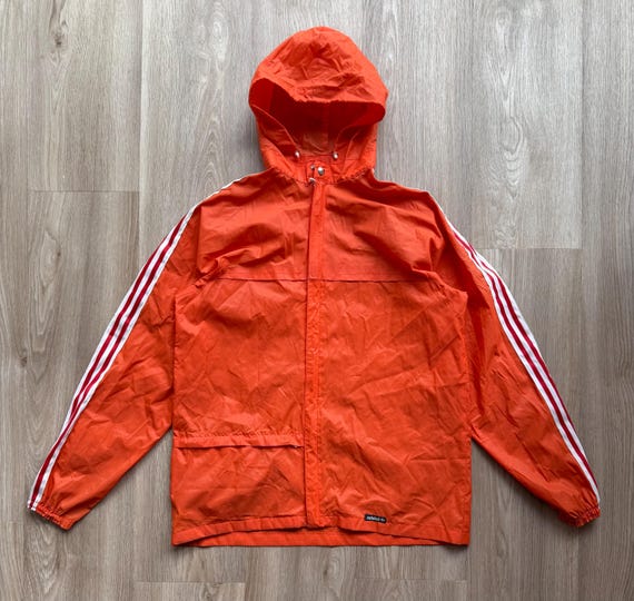 トップス old adidas 80s neon orange track jacket Vintage 70-80s Adidas Ventex Orange Windbreaker Track Jacket - Etsy