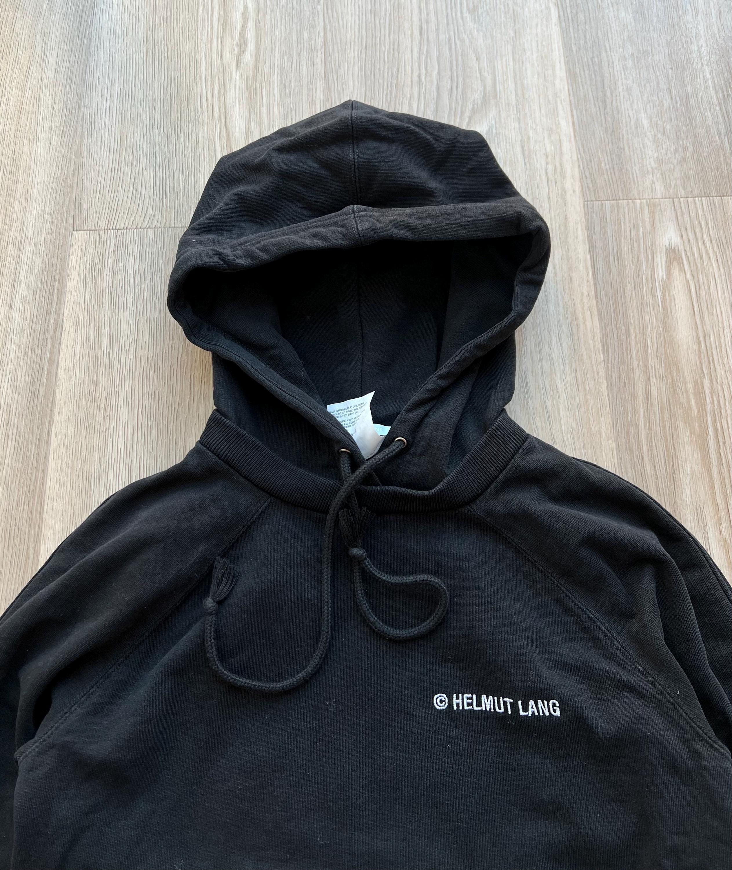 Helmut Lang Black Hoodie Embroidered Logo Etsy
