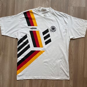 Vintage 1992-94 Adidas Germany Training Soccer T-Shirt Football Jersey