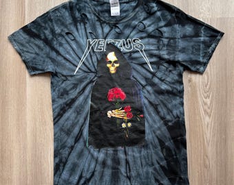 Camiseta de la gira Yeezus de Kanye West con efecto tie-dye de Reaper
