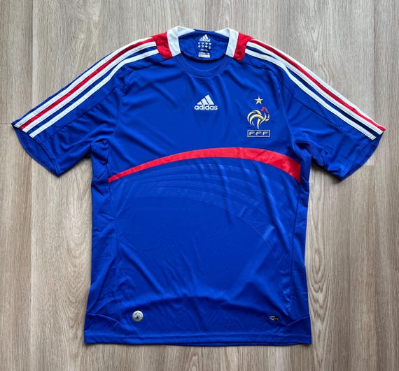 Vintage 2007/08 Home Adidas France Football T-shirt Soccer