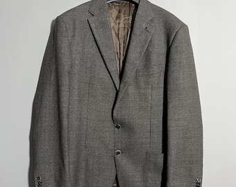 Boggi Milano Brown Gray Blazer Two Button Classic Jacket