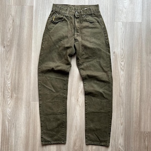 Vintage Armani Jeans Dark Green Denim Pants