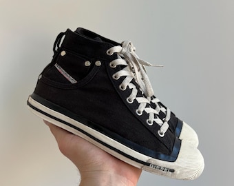 Vintage Diesel Black High Top Sneakers AvantGarde
