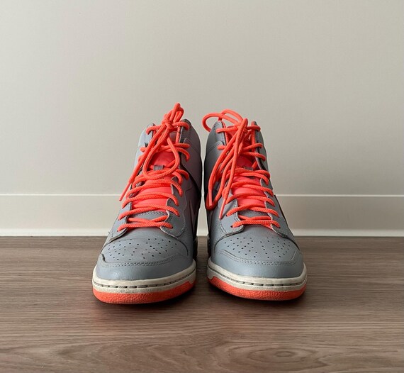 Neon orange nike high tops 2025