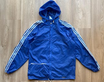 Vintage 70-80s Adidas Ventex Blue Windbreaker Track Jacket - Etsy