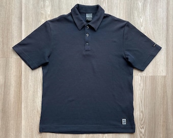 Vintage Nike Court Waffle Polo Navy Blue T-shirt