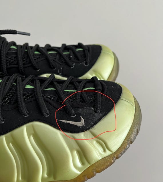 lime green foam posites