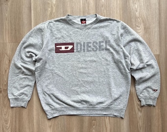 Vintage Diesel Gray Sweatshirt Big Logo