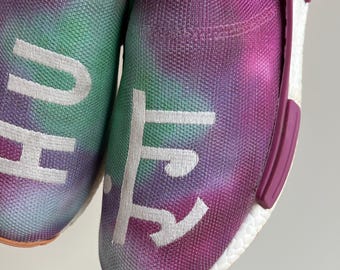 Pharrell Adidas NMD Human Race Trail Holi Festival Sneakers - Etsy