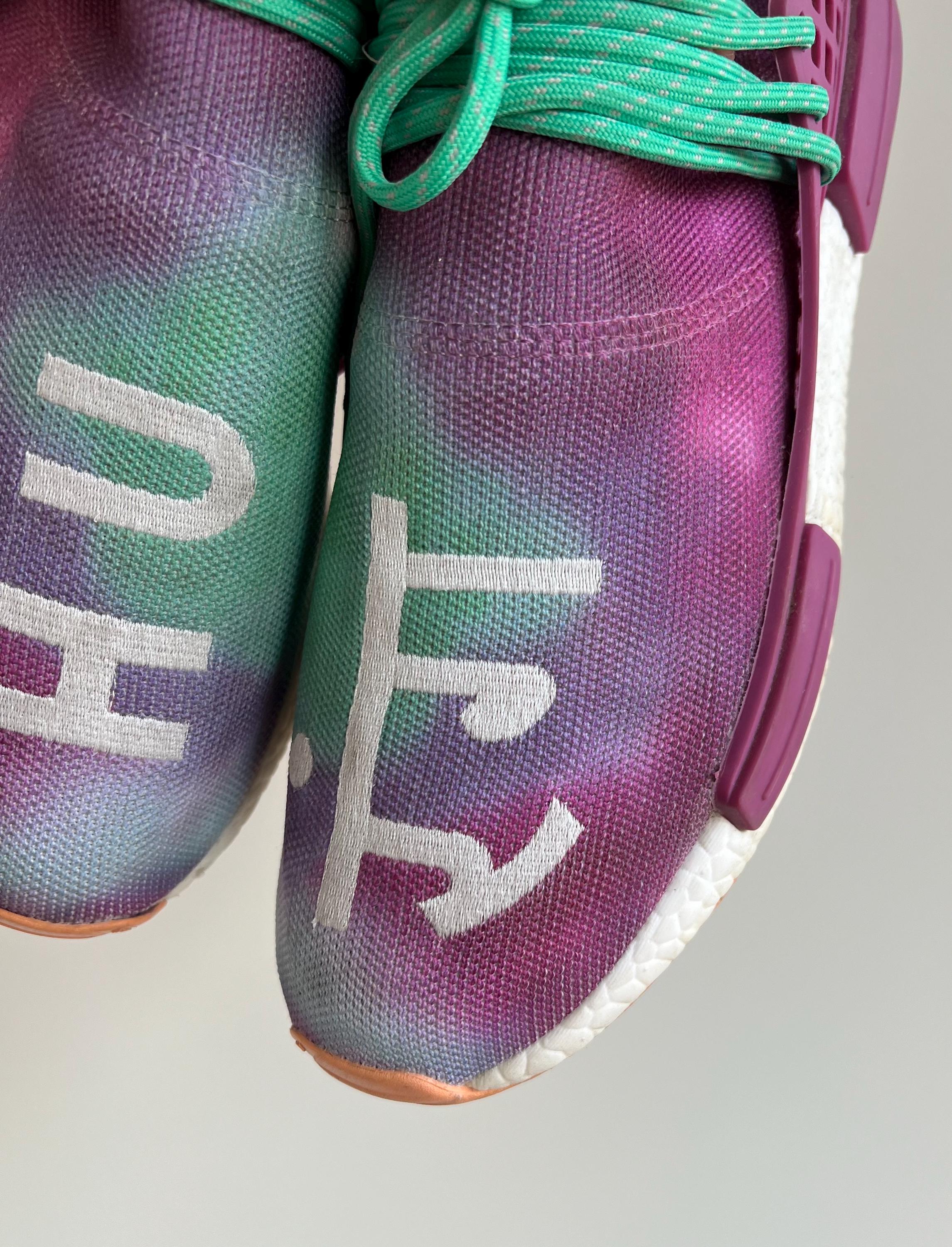 Pharrell Adidas NMD Human Race Trail Holi Festival Sneakers - Etsy