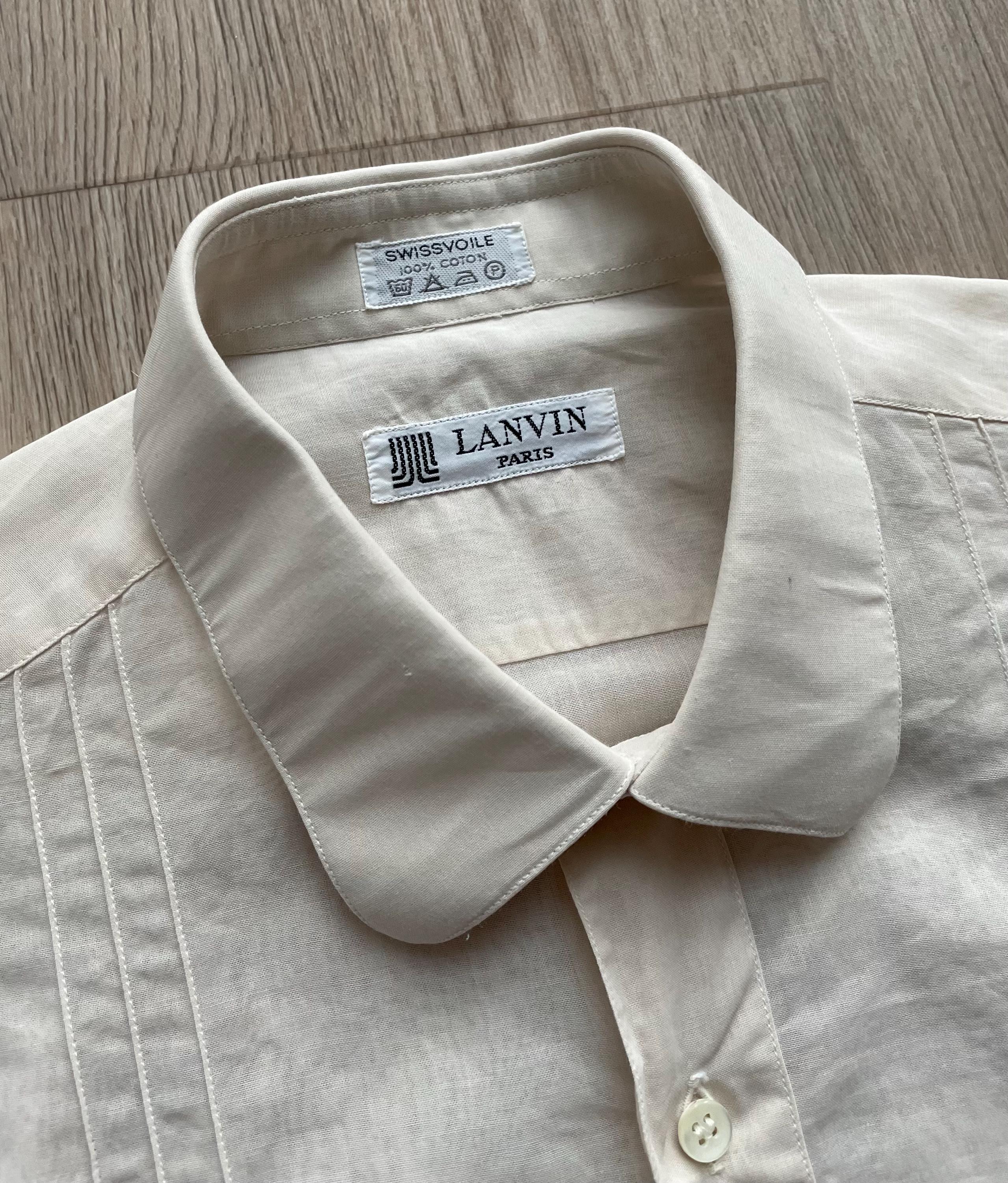 Vintage Lanvin Paris Transparent Button up Shirt - Etsy