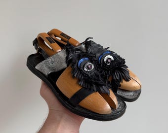 A.S. 98 Airstep Black/Silver Leather Sandals AvantGarde