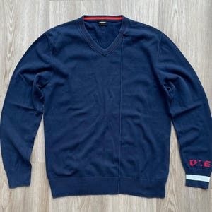 Diesel Avant-garde donkerblauwe trui