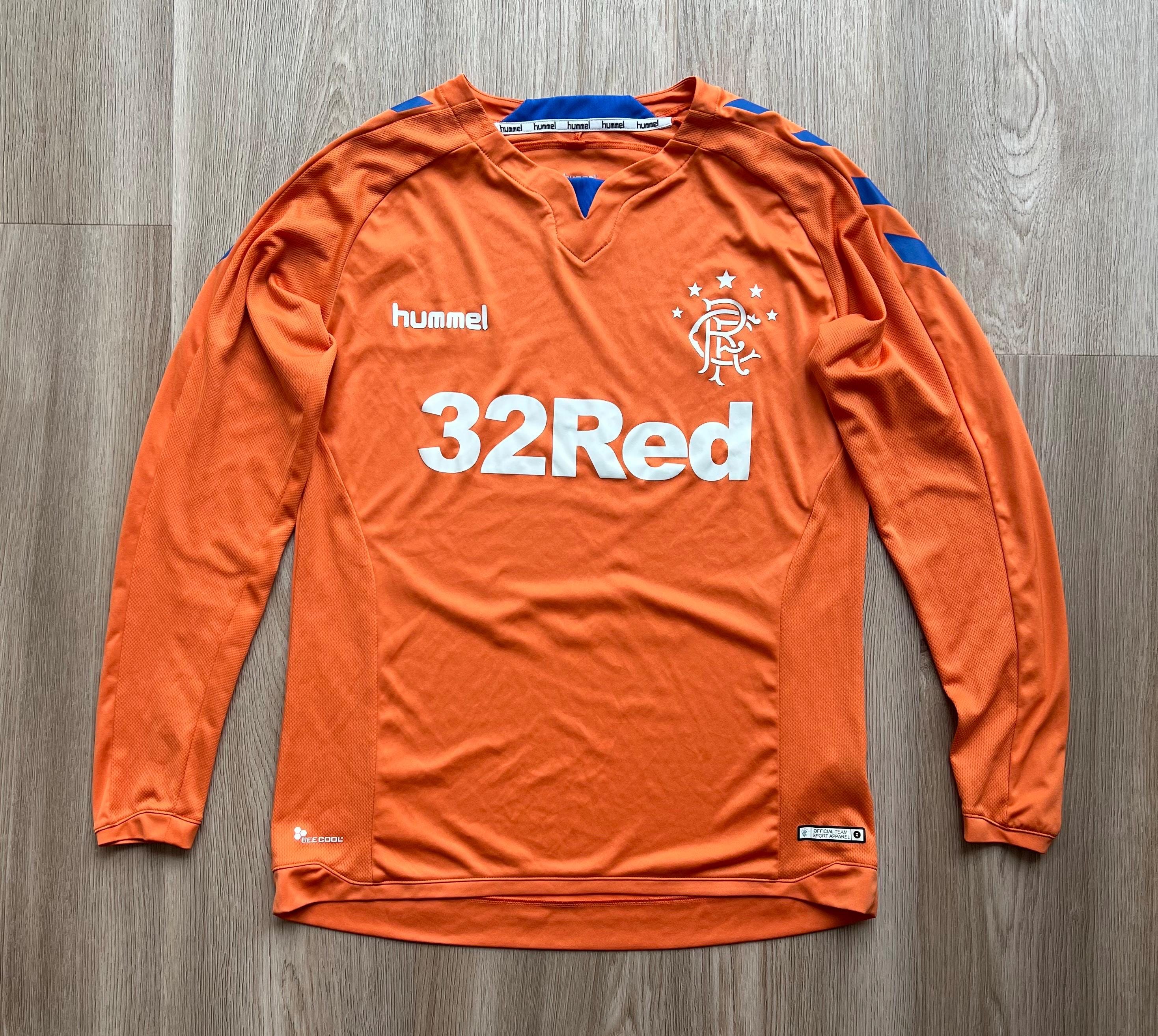 Hummel Glasgow Rangers Football T-shirt Soccer Jersey Long Sleeve