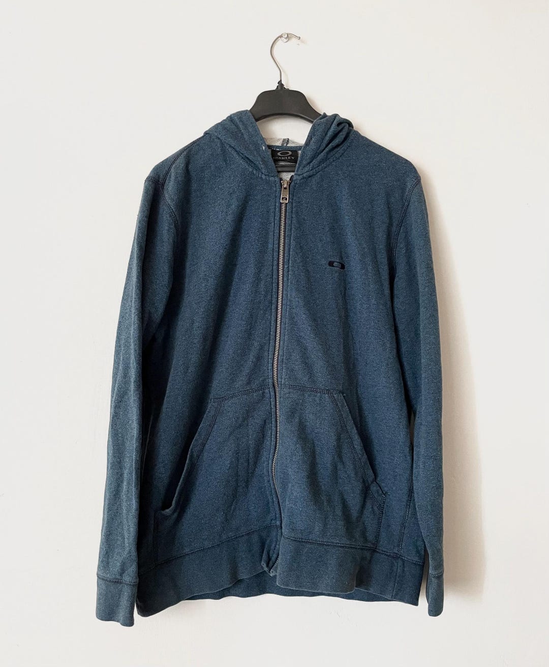 Oakley Blue Zip up Hoodie - Etsy