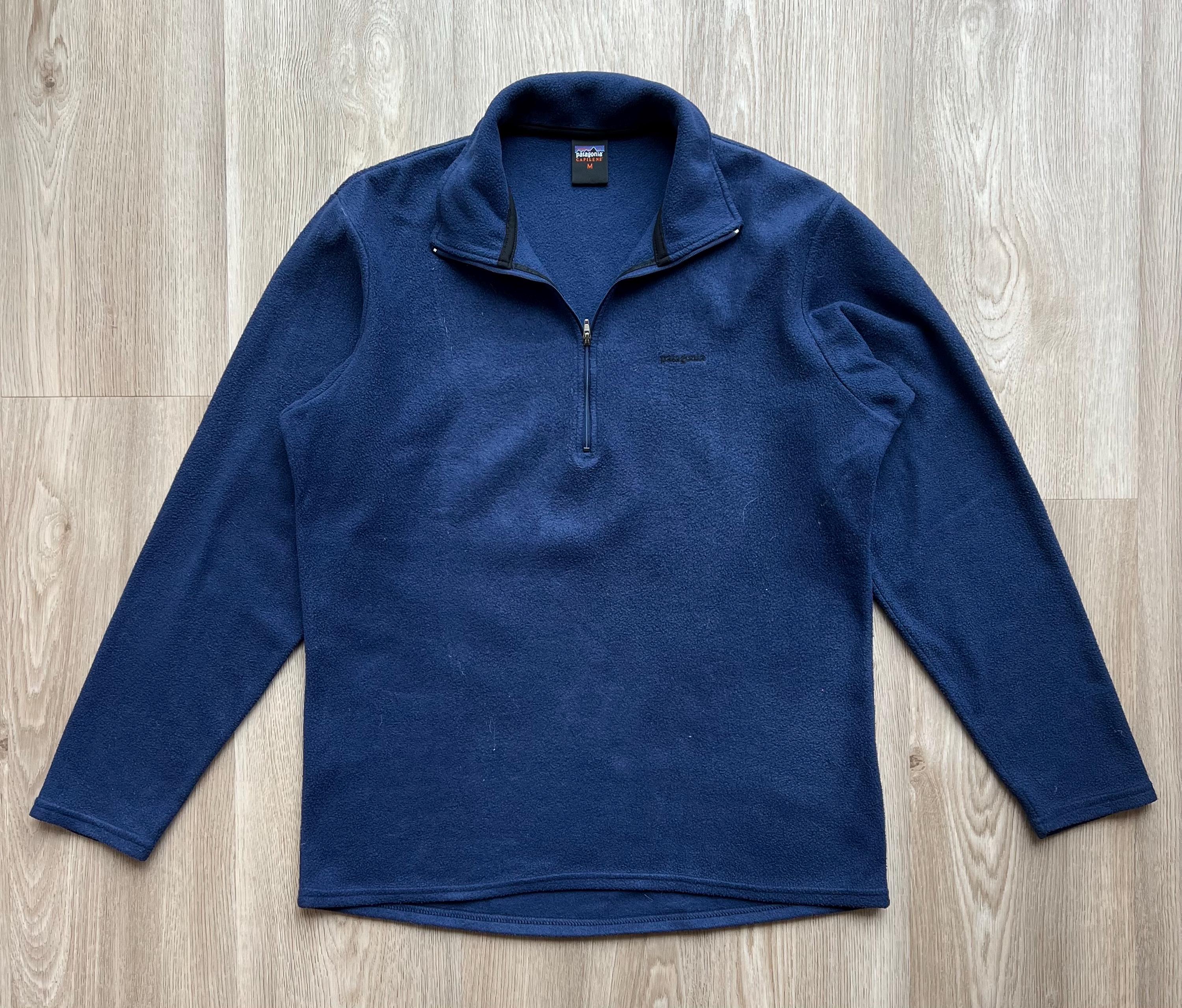Vintage Patagonia Capilene 1/4 Zip Fleece Pullover Navy Blue Vintage Patagonia Capilene 1/4 Zip Fleece Pullover Navy Blue