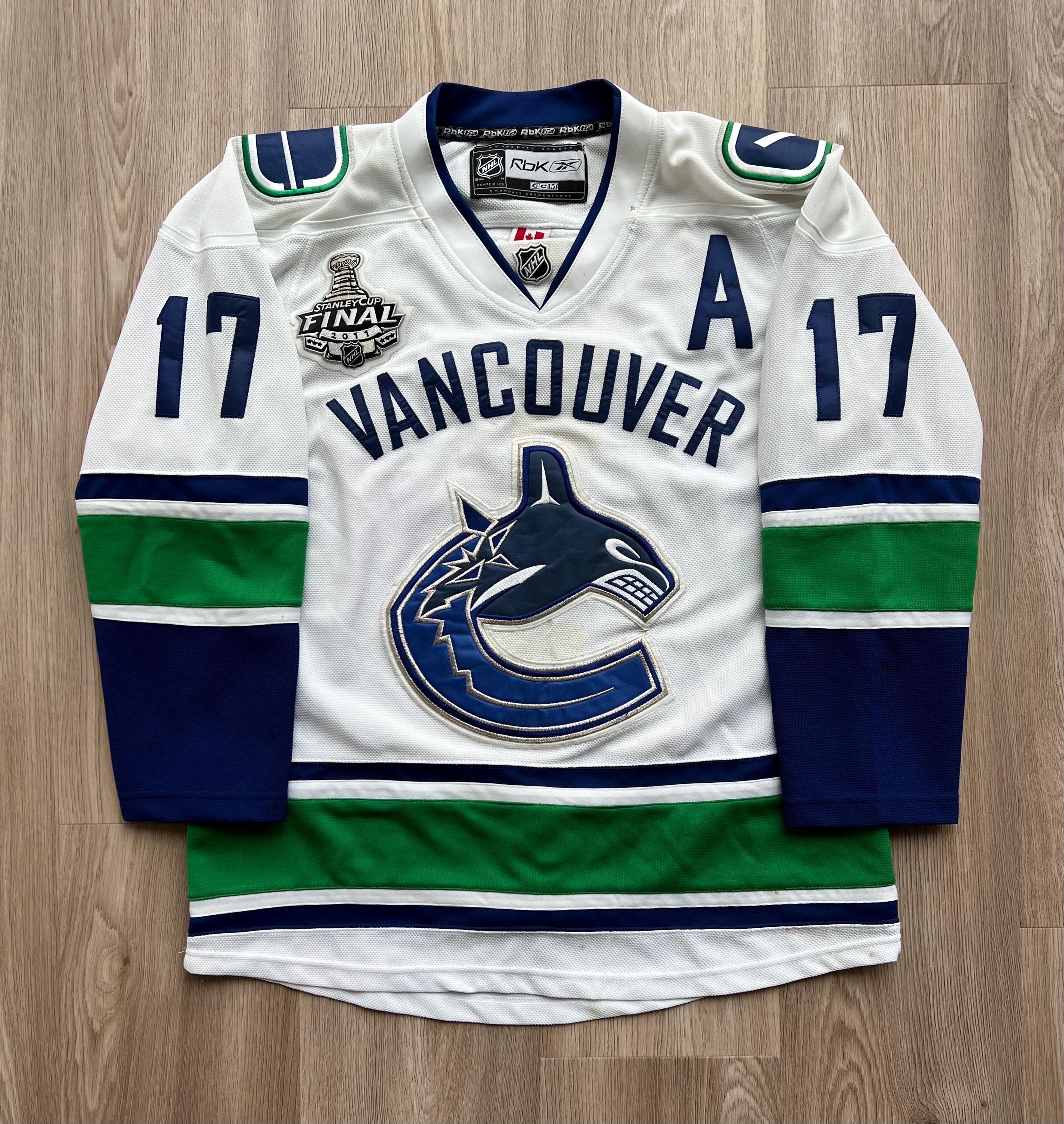 Reebok NHL Vancouver Canucks Stanley Cup Final 2011 Ryan Kesler 17 Hockey Jersey Etsy