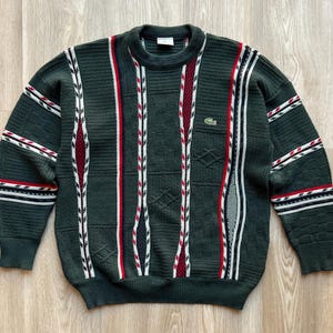 Vintage Lacoste Wool Cable Knit Sweater