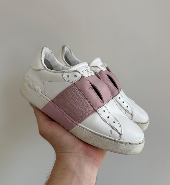 Valentino Garavani White Leather Low Top Sneakers - Etsy