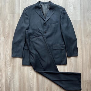 Vintage Giorgio Armani Le Collezioni Striped Suit Blazer and Trousers