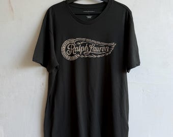 Vintage Denim & Supply Ralph Lauren Graphite T-Shirt Big Logo Tee