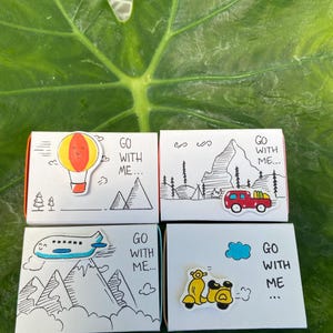 Go Around The World with me card - Handmade Matchbox Cards Cute and Fun Designs