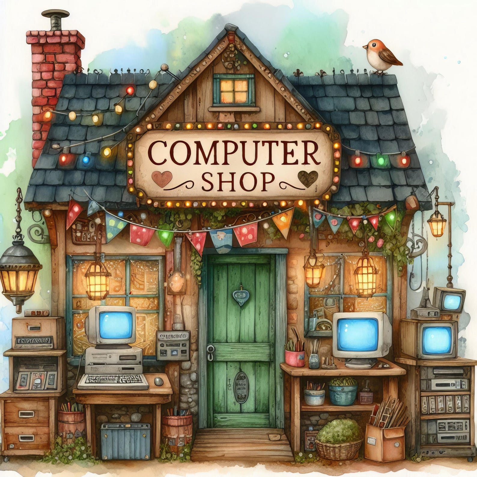 Computer Shop- Clip Art Bundle, Digital Download, Digital Files ...