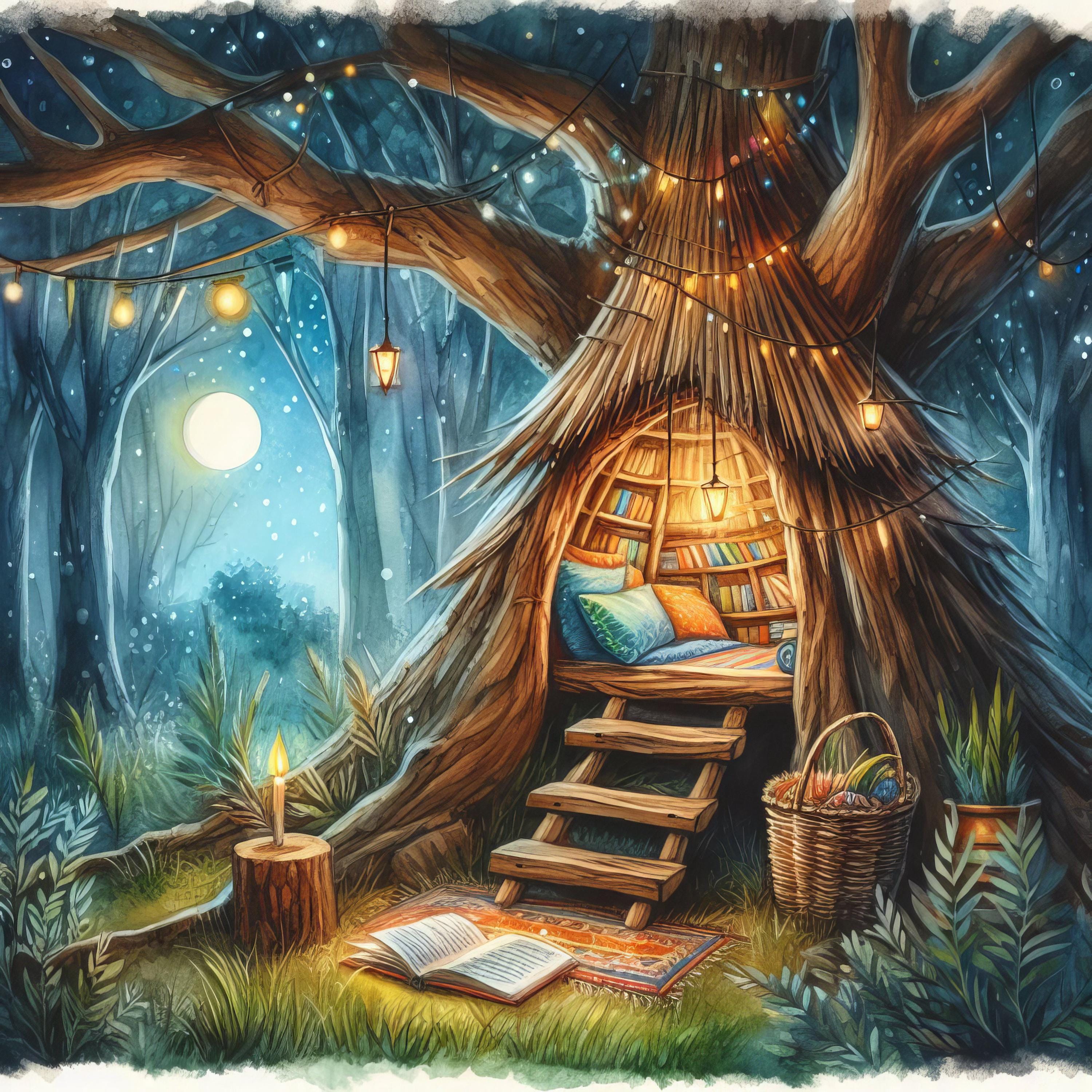 Magical Reading Nook Forest - Clip Art Bundle, Digital Download ...