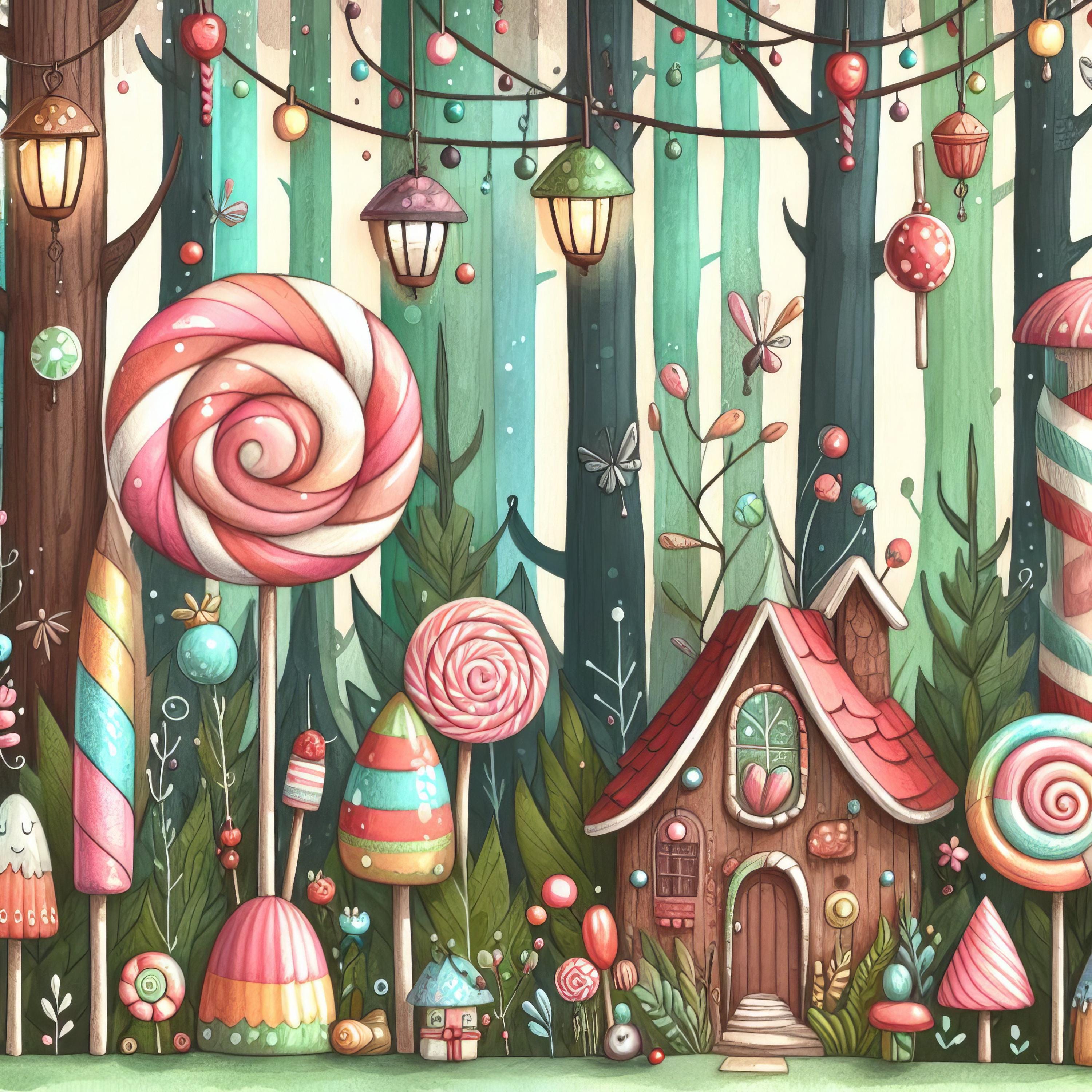 Magical Candy Forest V1 - Clip Art Bundle, Digital Download, Digital ...
