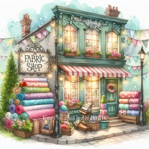 Fabric Shop - Clip Art Bundle, Digital Download Dateien Bilder, schrullig, Schrauben, Basteln, Shabby Chic, wunderlich, Seide, Stoff, Kleidung, Nähen