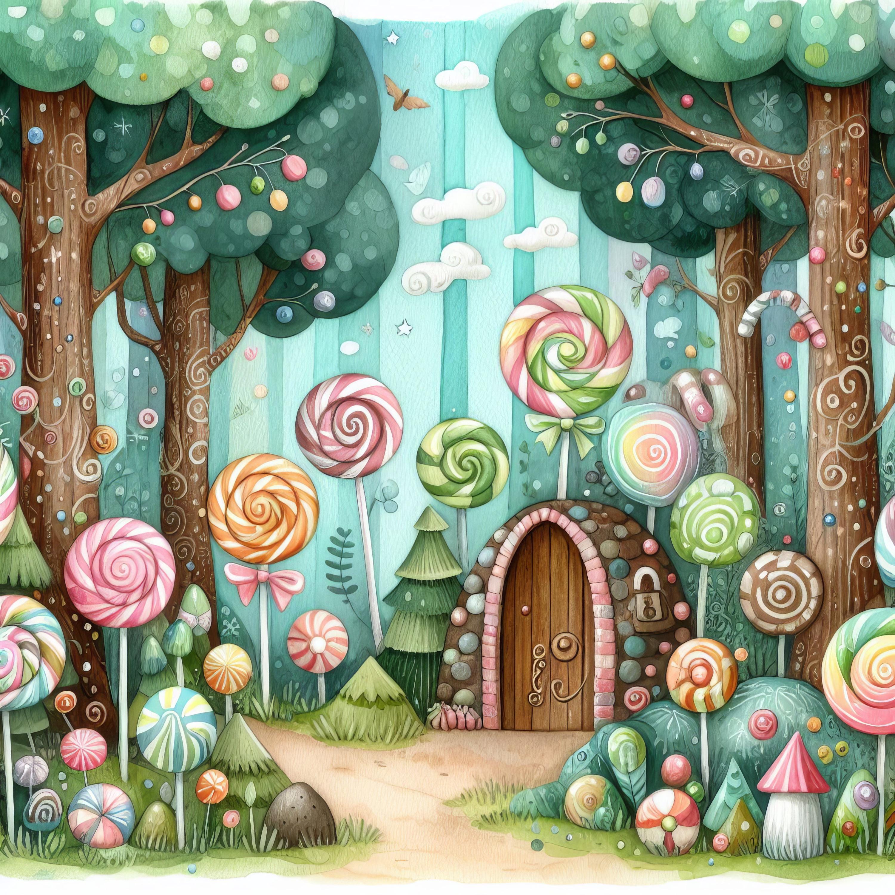Magical Candy Forest V1 - Clip Art Bundle, Digital Download, Digital ...