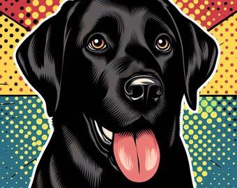 Pop Art Dogs -Digital Clip Art Bundle, Whimsical, Puppy, Lab, Chihuahua, Avant-Garde, Kitch, Abstract, Colorful, Pop Culture, Collage, Pets