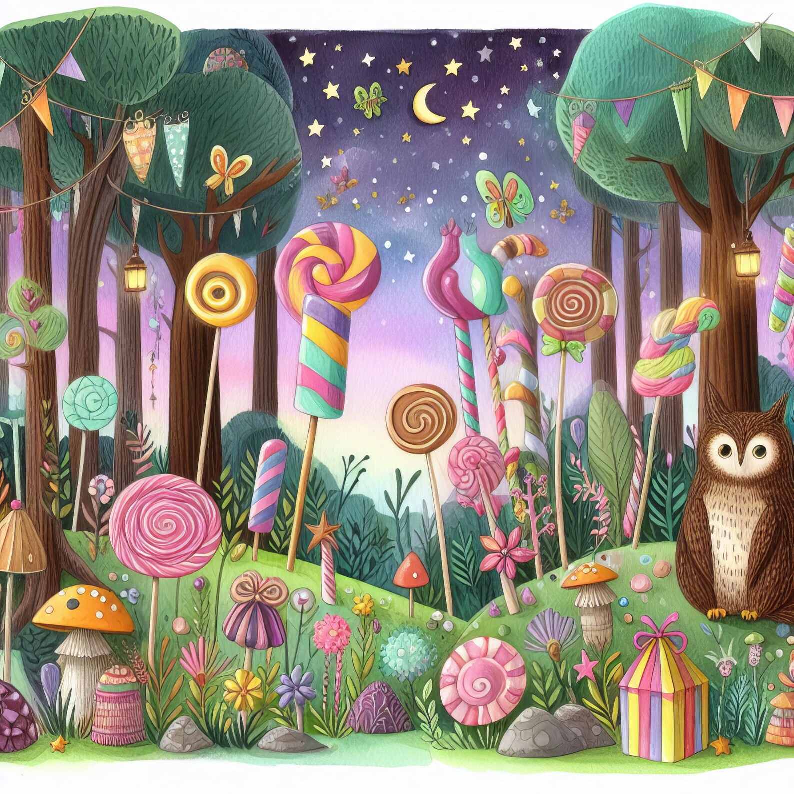 Magical Candy Forest V1 - Clip Art Bundle, Digital Download, Digital ...