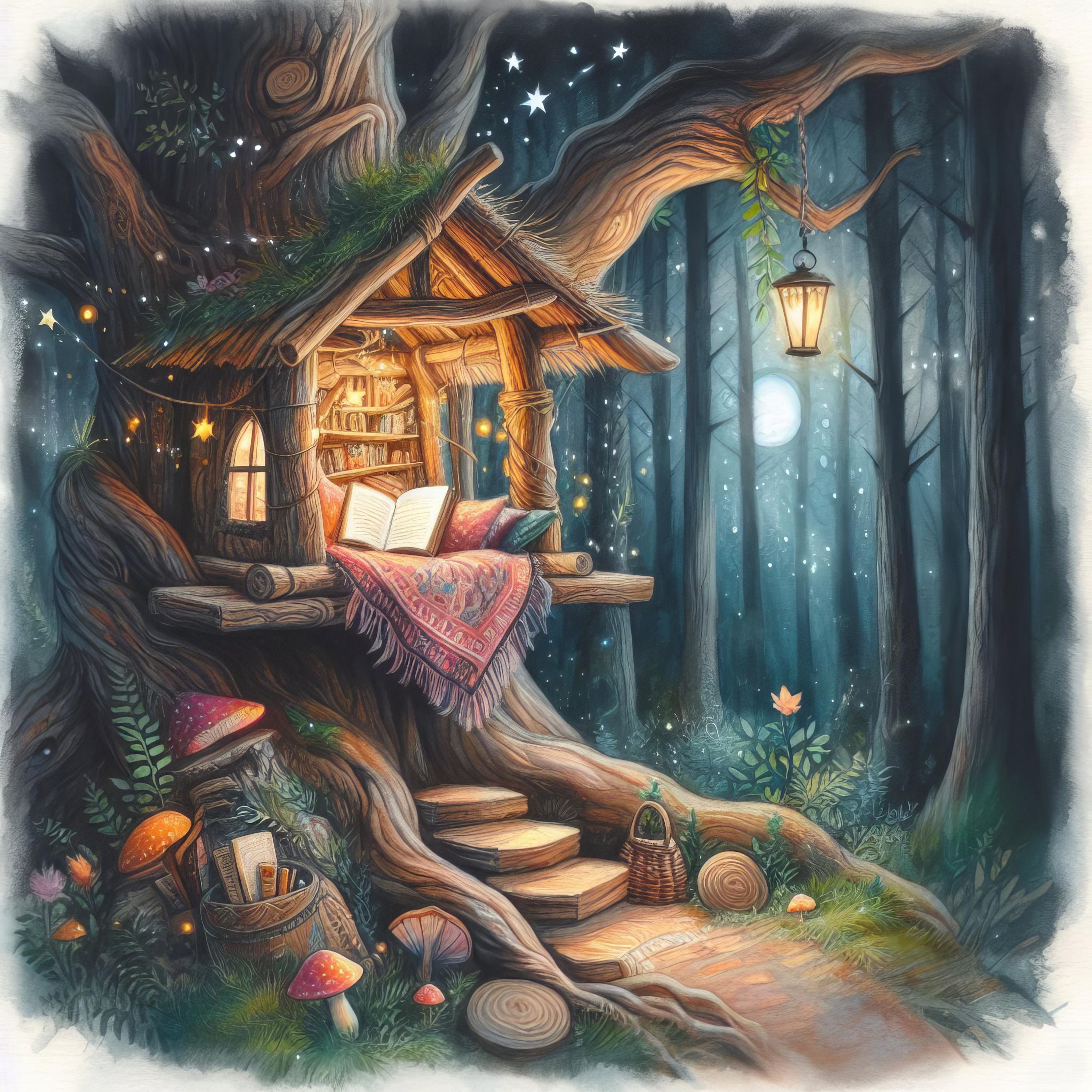 Magical Reading Nook Forest - Clip Art Bundle, Digital Download ...