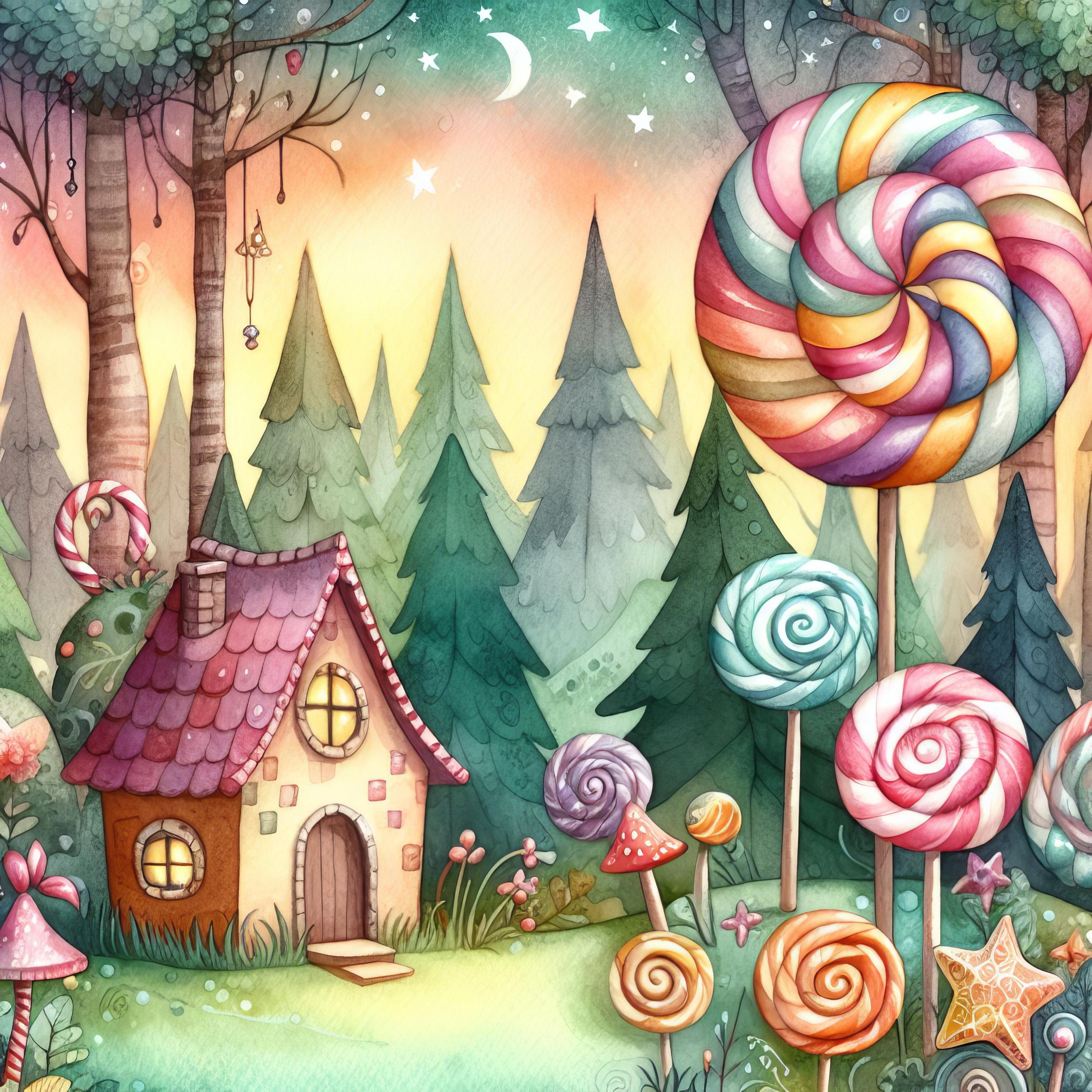Magical Candy Forest V1 - Clip Art Bundle, Digital Download, Digital ...