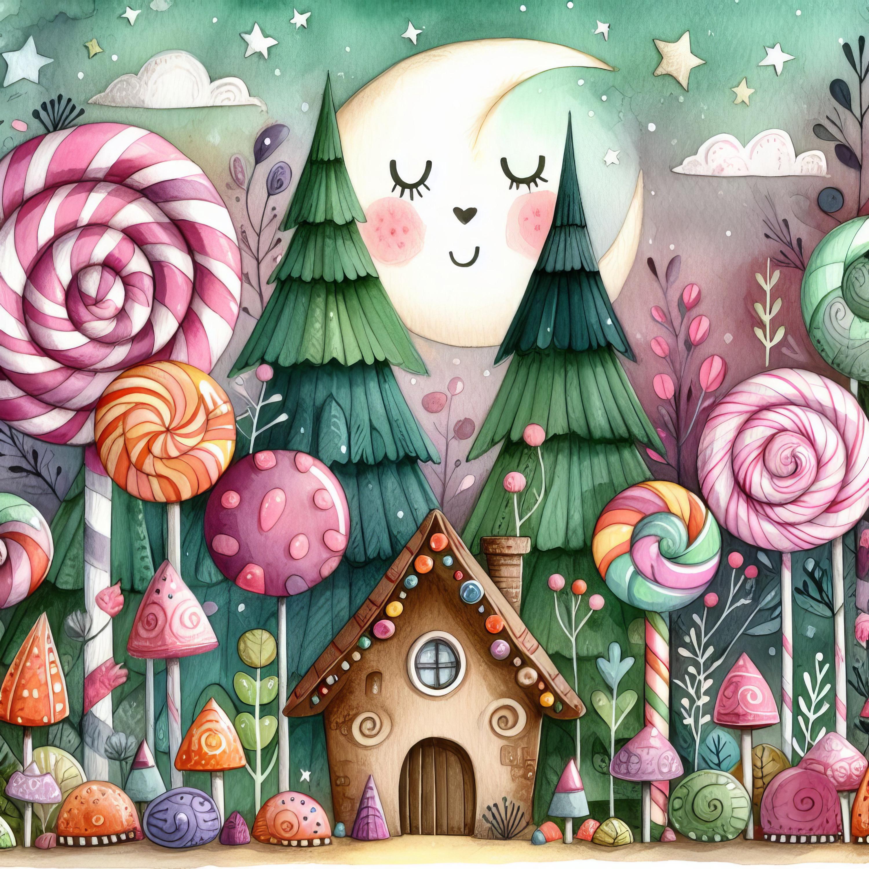 Magical Candy Forest V1 - Clip Art Bundle, Digital Download, Digital ...