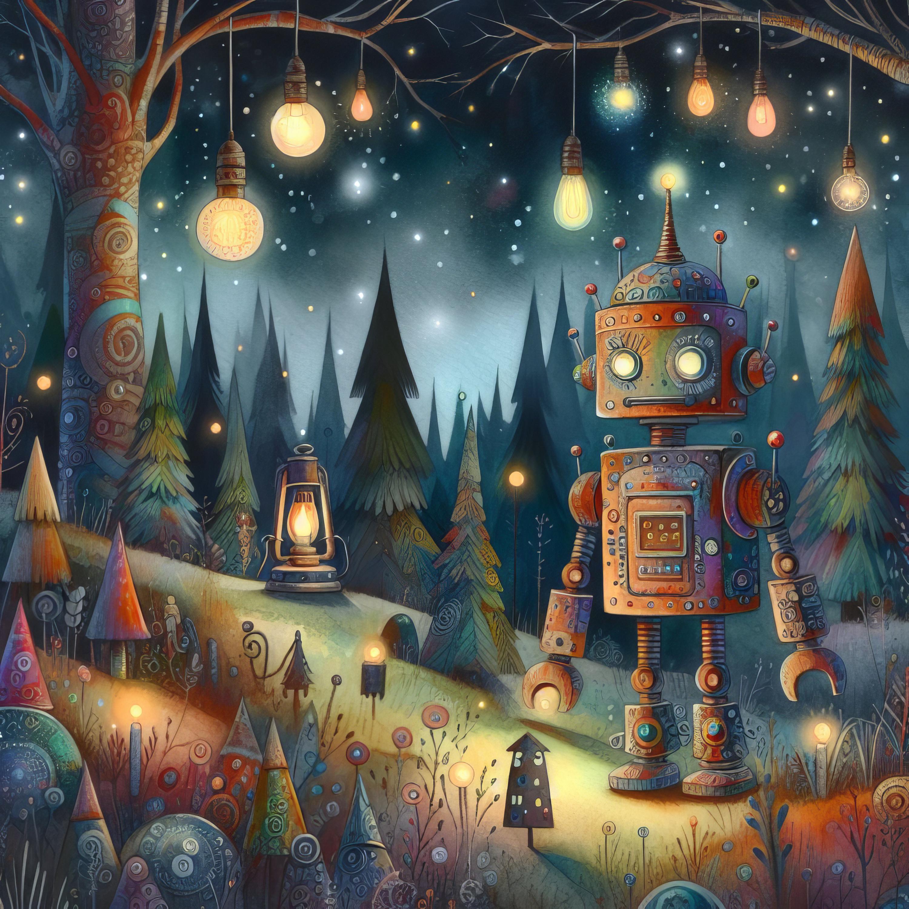 Magical Robot Forest - Clip Art Bundle, Digital Download, Digital Files ...
