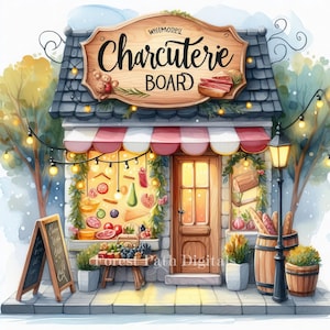 Bundle de charcuterie, images de fichiers à téléchargement numérique, original, fantaisiste, fromage, jambon, collations, vin, soirée entre filles