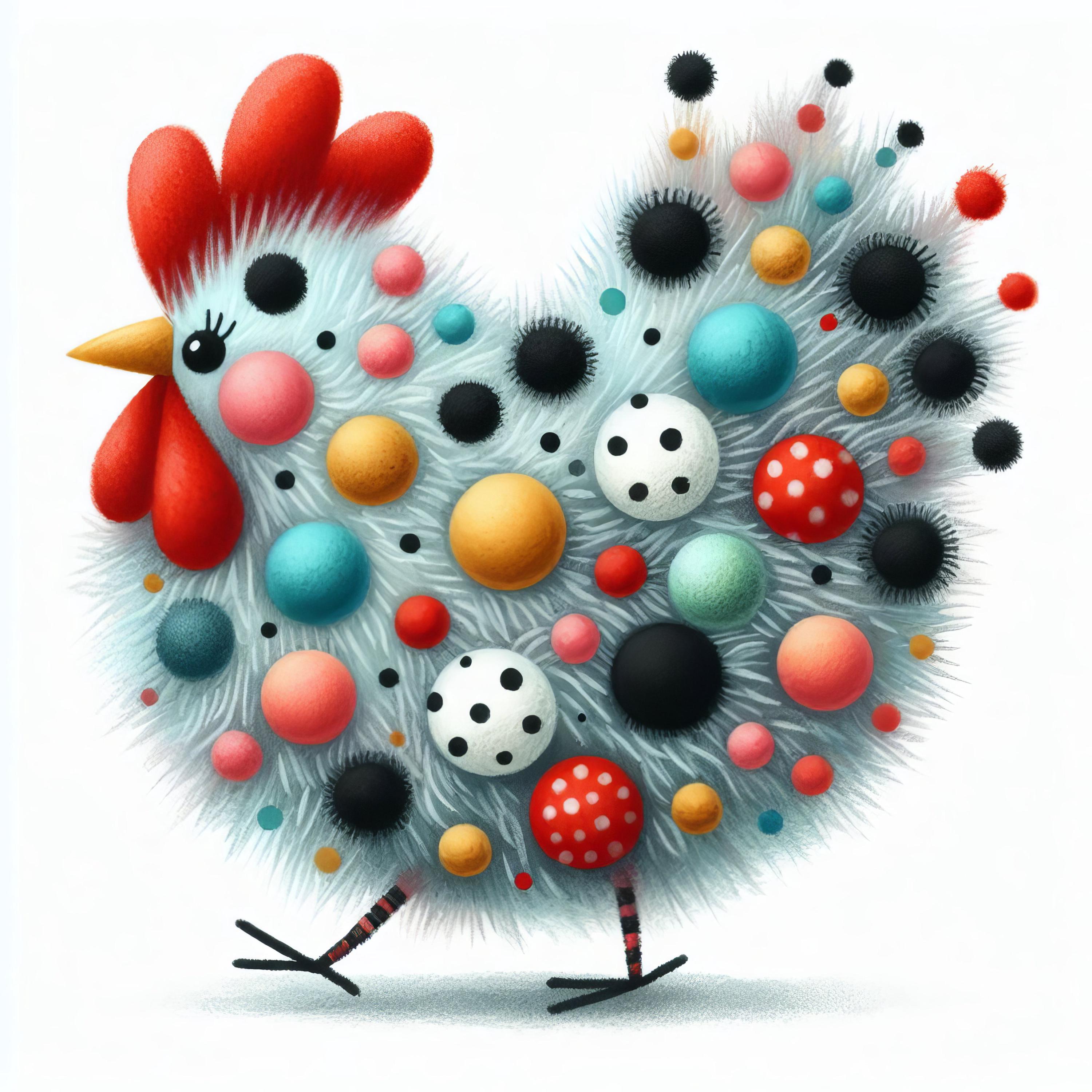 Polka Dot Chicken - Clip Art Bundle, Digital Download, Digital Files ...