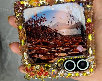 z flip 6 gorgeous fall bedazzled junk case