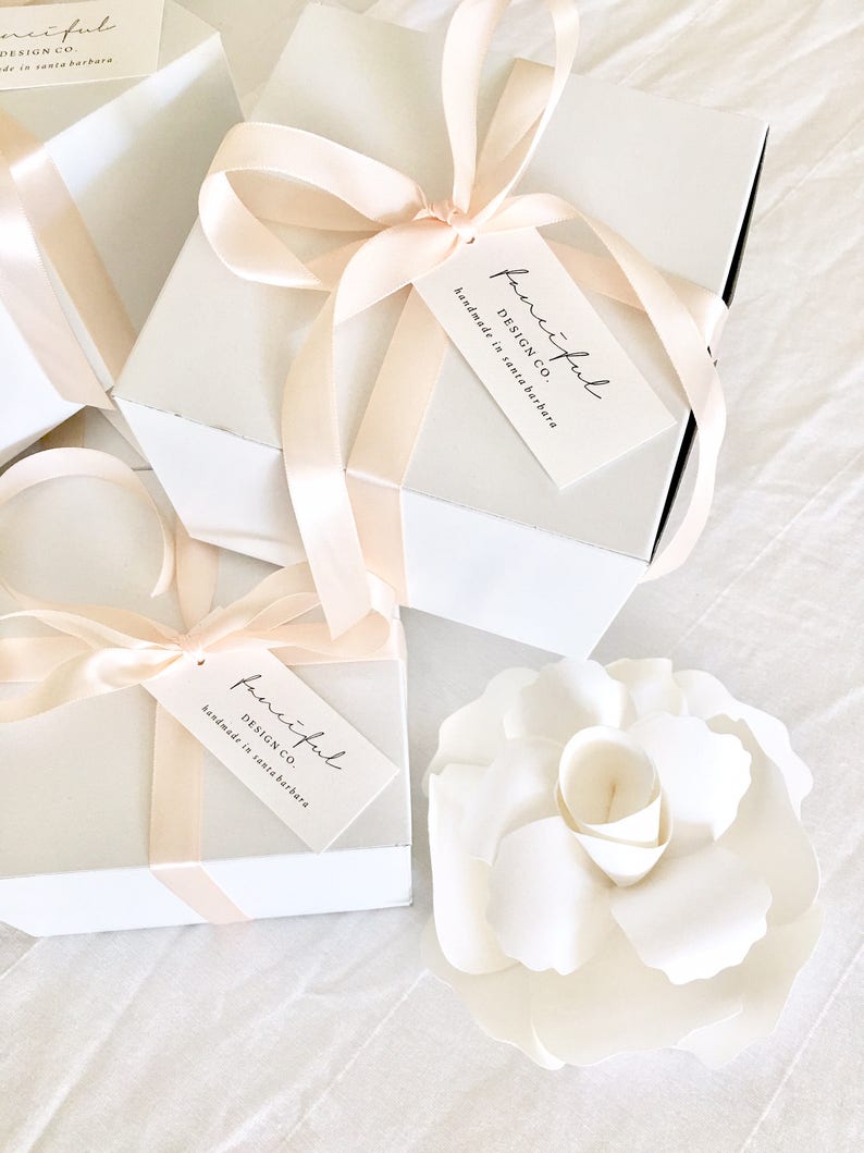 Luxury Boxed French paper Flower Gift by Fanciful Design Co on Etsy