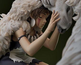 Princess of the Wild Forest Unpainted HD 14K Resin Garage Kit 1/8