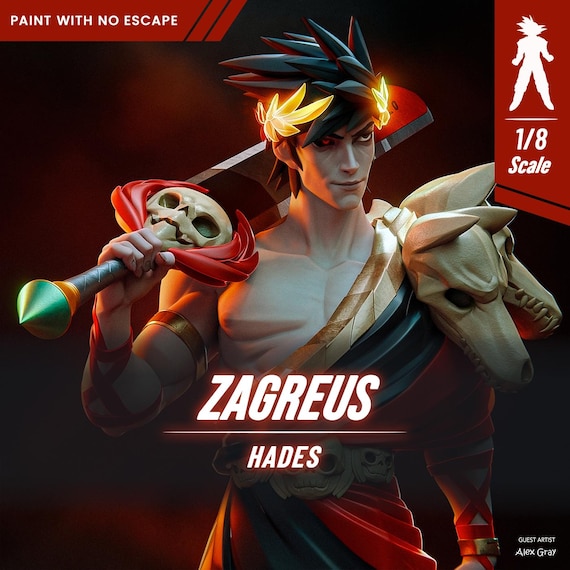 Zagreus - Hades 14k 3D Printed Resin Figure for Collectors and