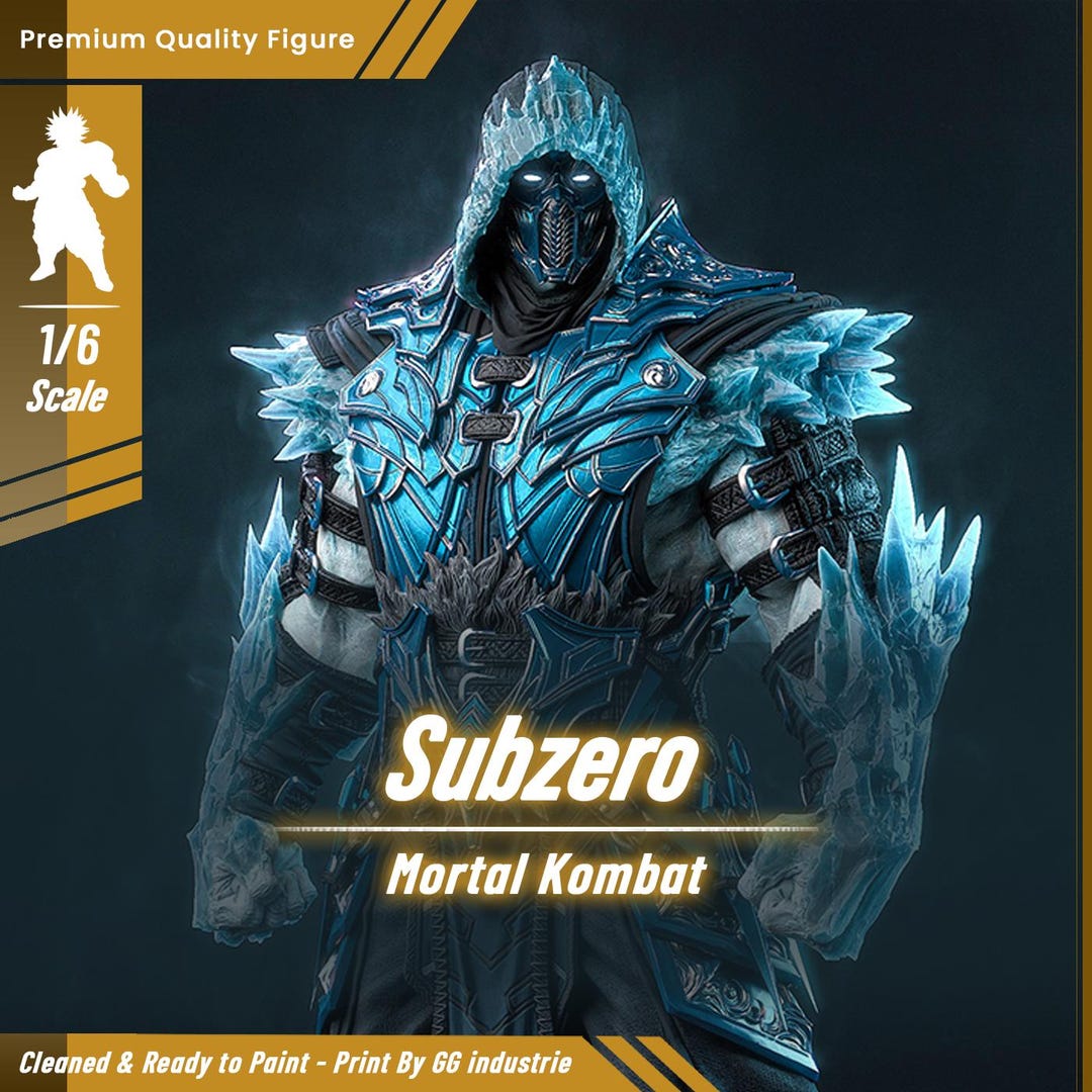 Subzero, Figurine Résine à Peindre Imprimé En 3D 14k HD, Garage Kit ...