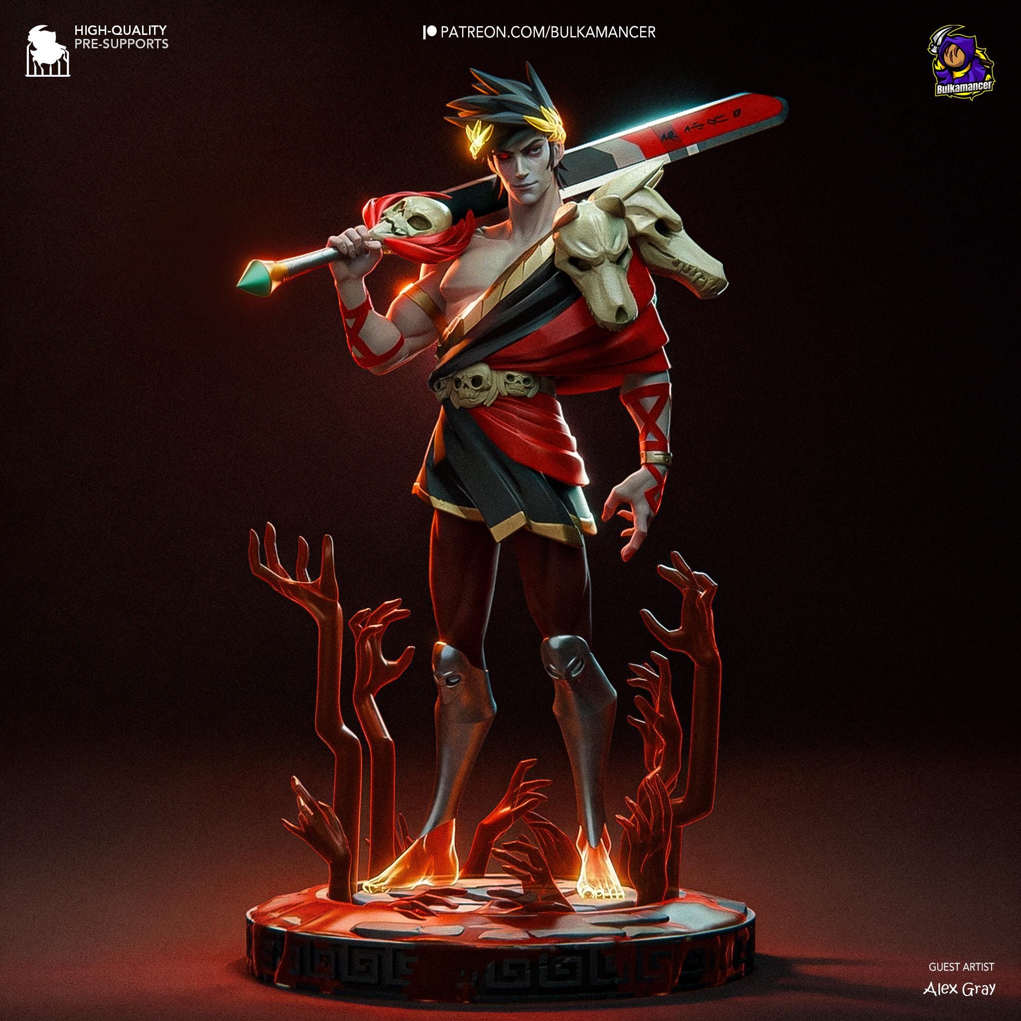 Zagreus - Hades 14k 3D Printed Resin Figure for Collectors and