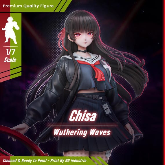 鳴潮/WutheringWaves 1/7 千咲/Chisa ガレージキット Chisa Wuthering Waves 1-7 Scale Unpainted Resin Statue 14K HD