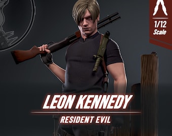 Leon Kennedy - Resident Evil 4 | Unpainted 3D Printed Figure | 14K Garage Kit | Perfect Gift for Gamers and Resident Evil Fans